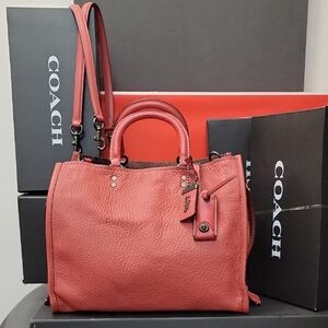 Coach ☆1941☆ Rogue 31 Pebbled Leather Satchel with Detachable Strap No. 38124